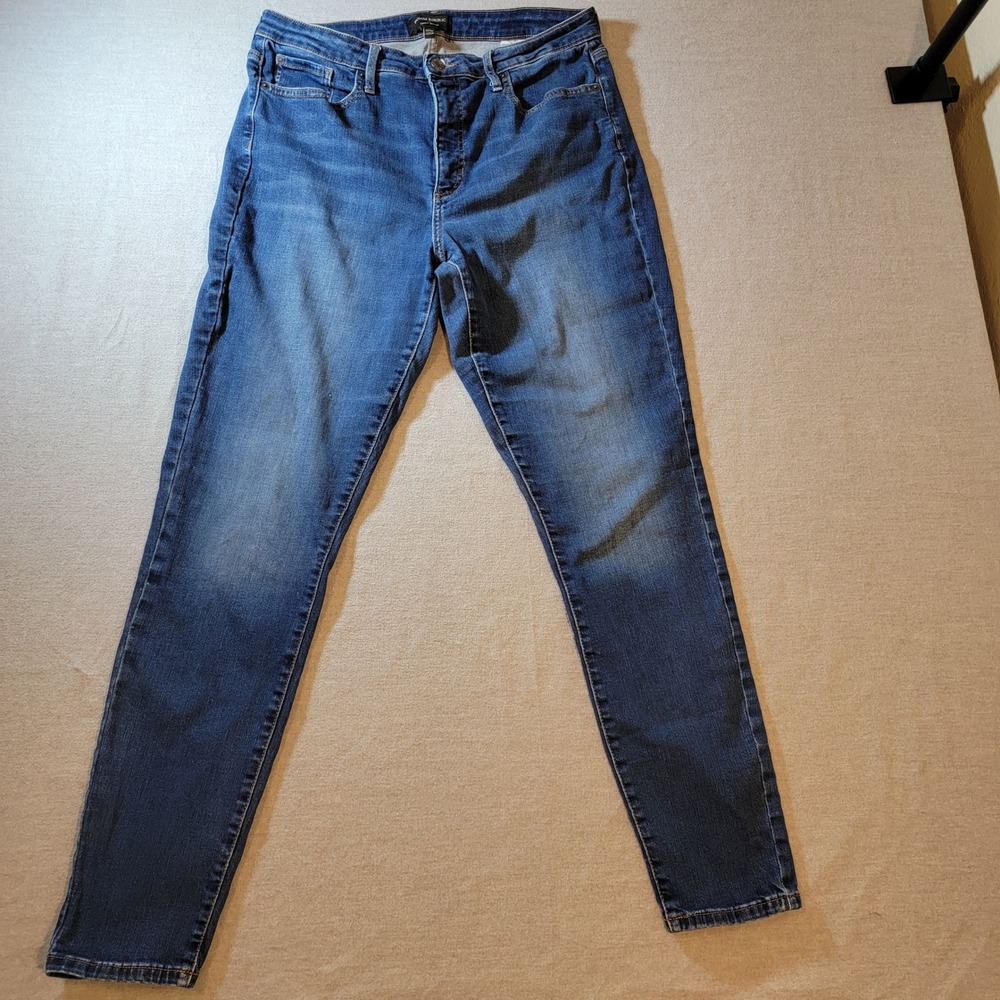 Banana Republic Curvy Skinny Jeans Women 14/32 Tall Blue Excellent Stretch Denim